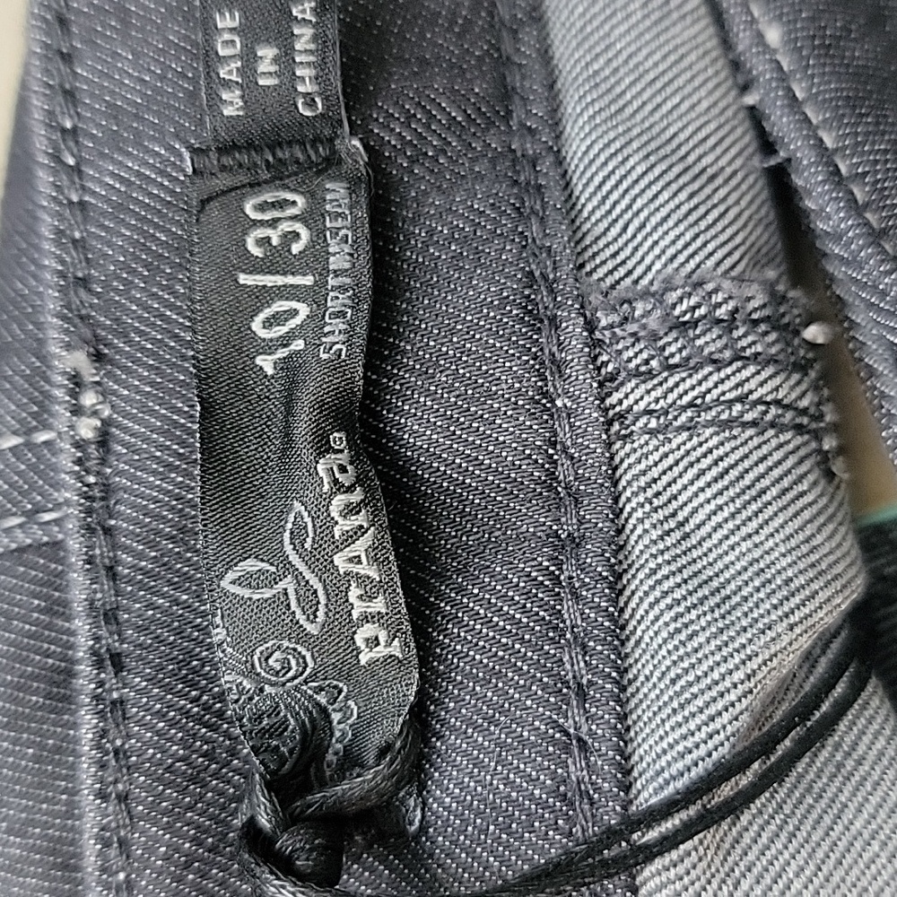 PRANA Kayla Gray Black Mid-Rise Short Inseam Stretch Organic Cotton Jeans 10/30 - Picture 7 of 9